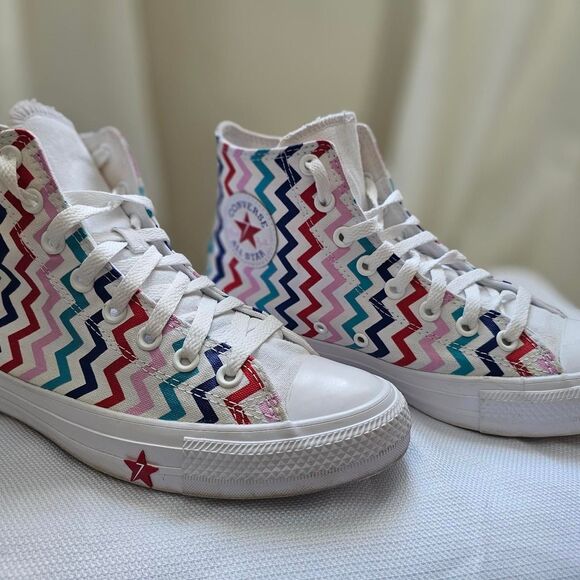 Converse Shoes - Converse Women's Chuck Taylor All Star High 'Zigzag' sneakers size 9.5